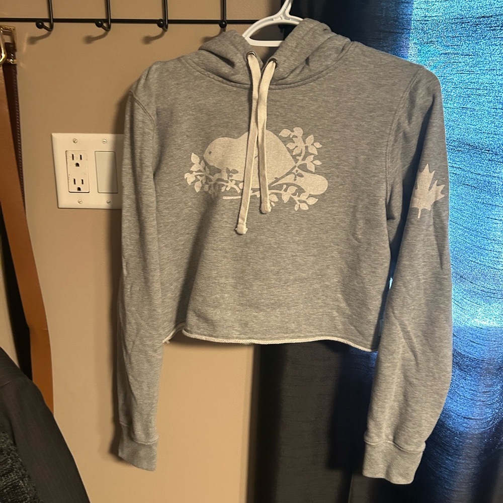 Roots Gray Women's Hoodie with Nature Motif